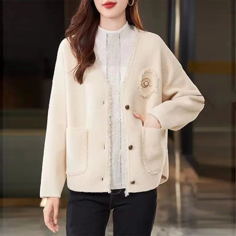 Spring and Autumn New Style Small Fragrant Woolen Coat Short Fashionable Casual Cardigan Loose Slim Versatile Western Jackets