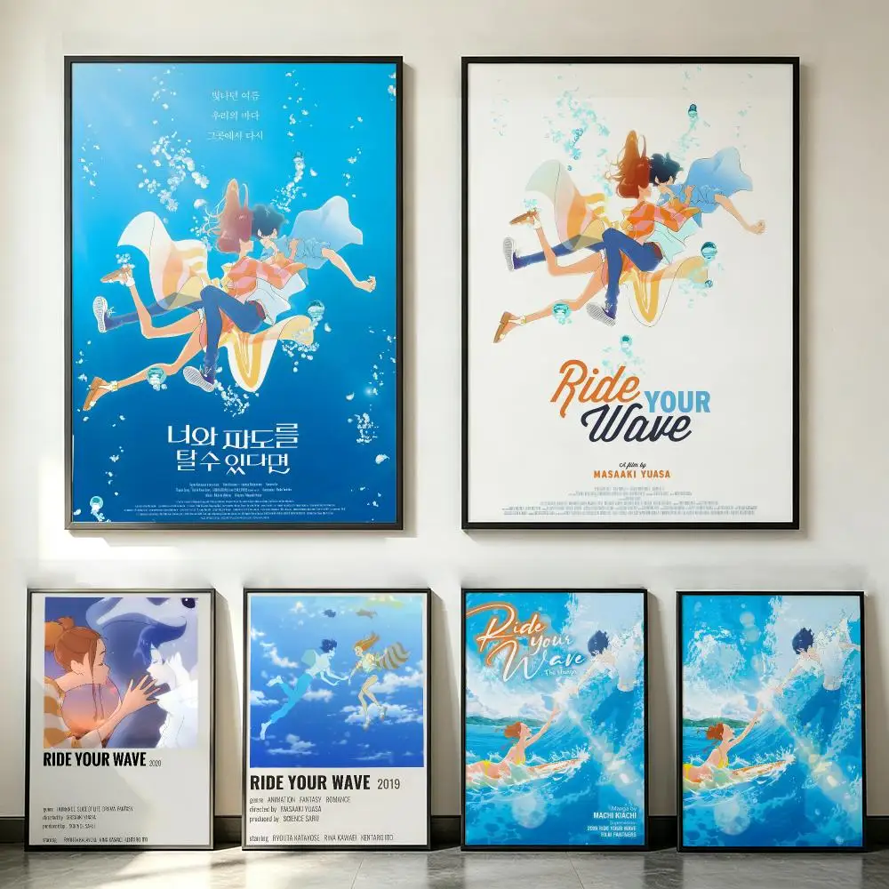 anime Ride Your Wave Poster Poster HD Trendy SelfAdhesive Wall Art Print For Living Room Bedroom Dorm Office Home Gift