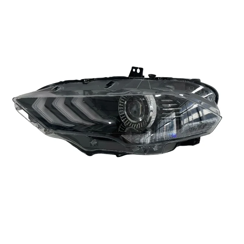 مصابيح أمامية للسيارة عالية الجودة لعام 2018-2020 فورد موستانج نظام الإضاءة الأمامية LED الأصلي مجموعة مصابيح أمامية التوصيل والتشغيل