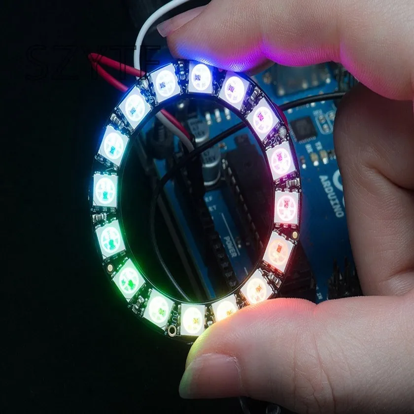 16 Bit WS2812 5050 RGB LED Smart Full-Color RGB Lamp Ring Development Board - Big Ring