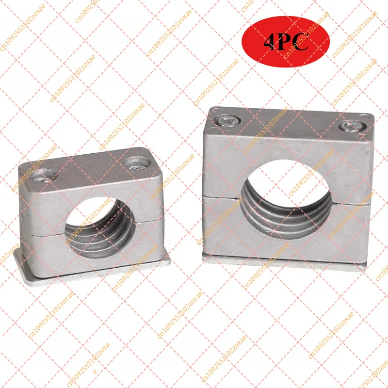 4pcs Aluminum Tube Clamps High Temp Resistant Pipe Clips for Hydraulic Hose Oil Marine Plastic Pipes Cables Light Duty Fixing