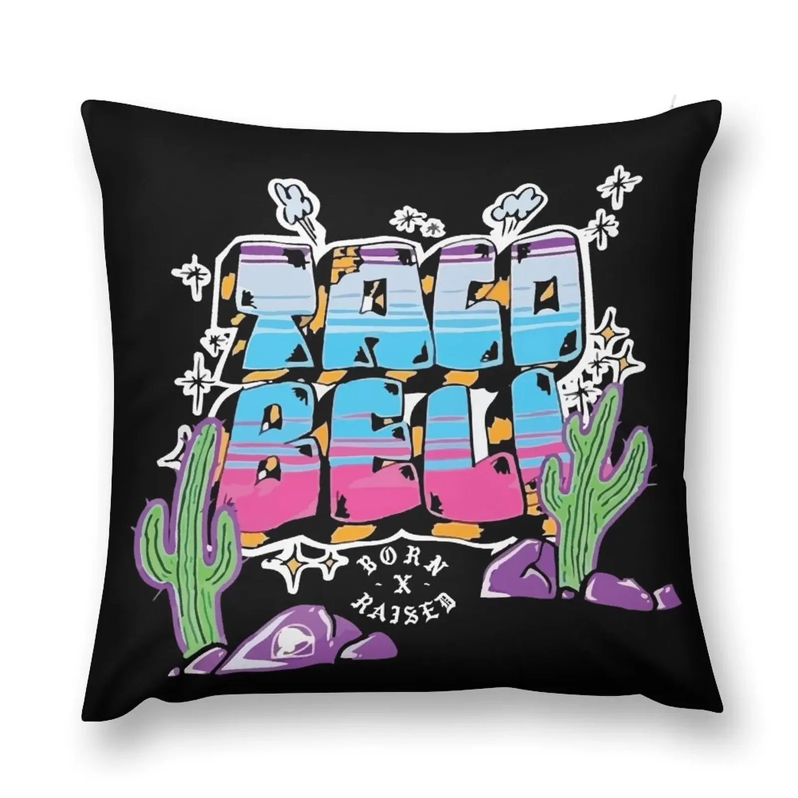 Taco Bell Born X Raised Shirt Throw Pillow Decorative Cushion Cover pillow cover luxury Luxury Pillow Case Sofa Cushions