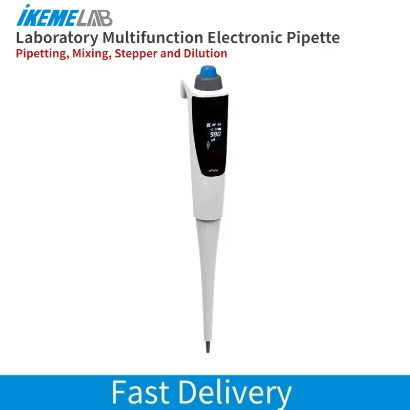 IKEME dPette+ Laboratory Multifunction Electronic Pipette Li-ion Battery 100-1000ul Adjustable Single Channel Pipeta dPette Plus