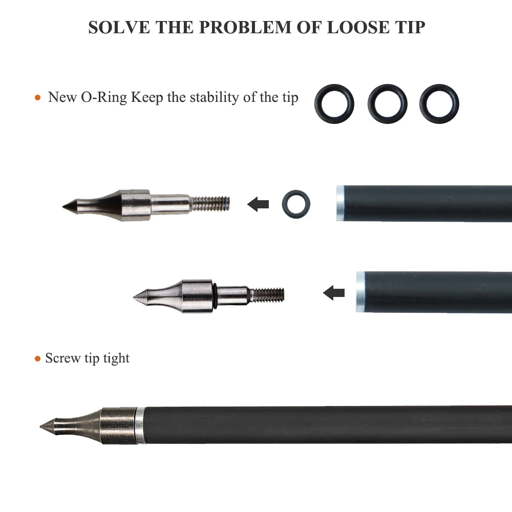 Flecha de Ballesta de carbono de 20 pulgadas, pernos de Ballesta de tiro con arco, accesorios de tiro con punta de flecha reemplazados para caza de