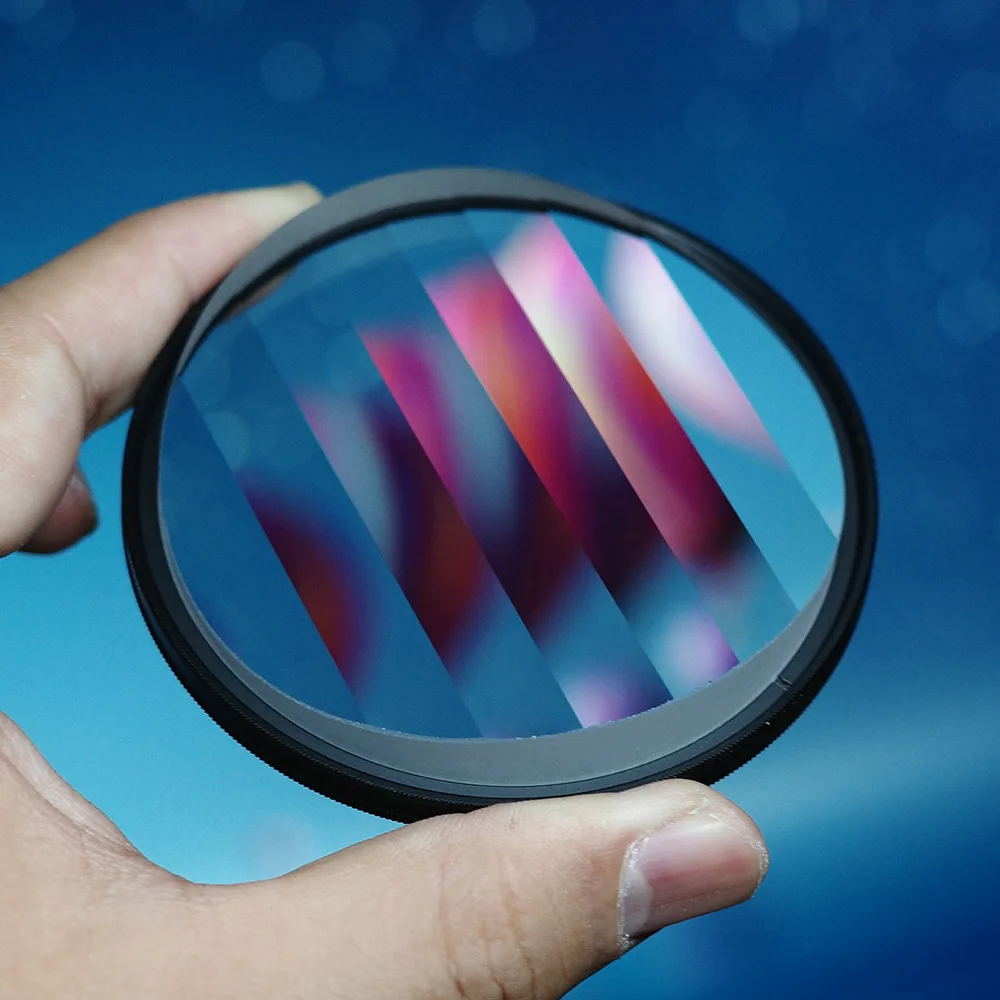77mm Linear Glass Prism Filter for Photography Blur Effects SLR Camera Lens Accessories Professional Optical Instrument