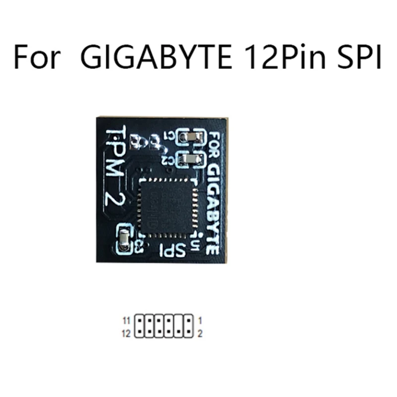 Modulo di sicurezza con crittografia TPM 2.0 scheda remota modulo di sicurezza SPI TPM2.0 a 12 Pin per scheda madre Gigabyte