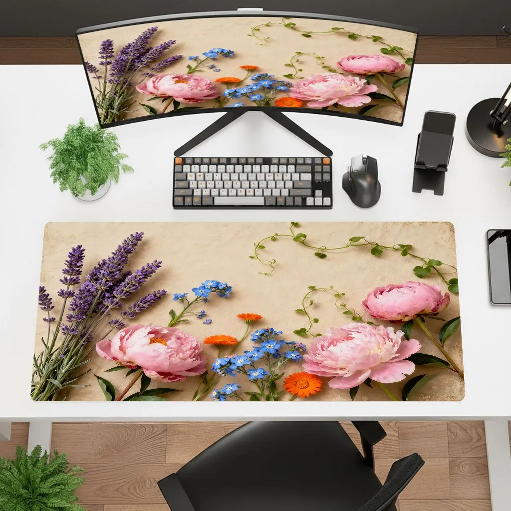 Brand Floral Iron Art Mouse Pad Ultra HD Print Non Slip Rubber Backing Washable Thick Desk Mat For Office Laptop Gaming PC