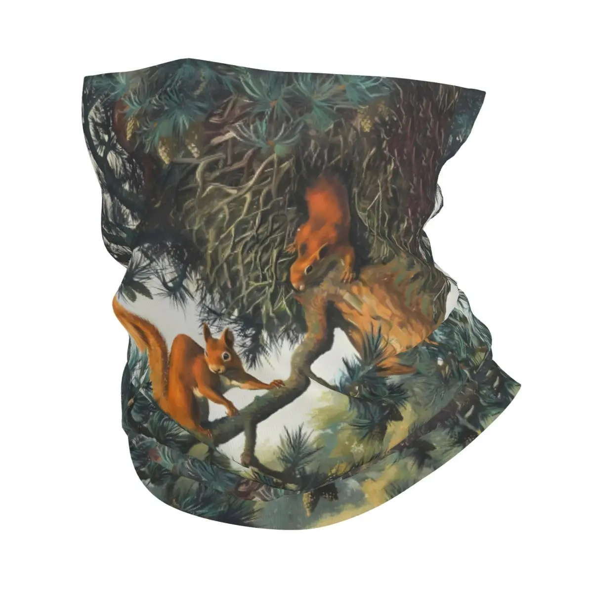 Squirrel Scarf Neckerchief Neck Face Mask Polyester