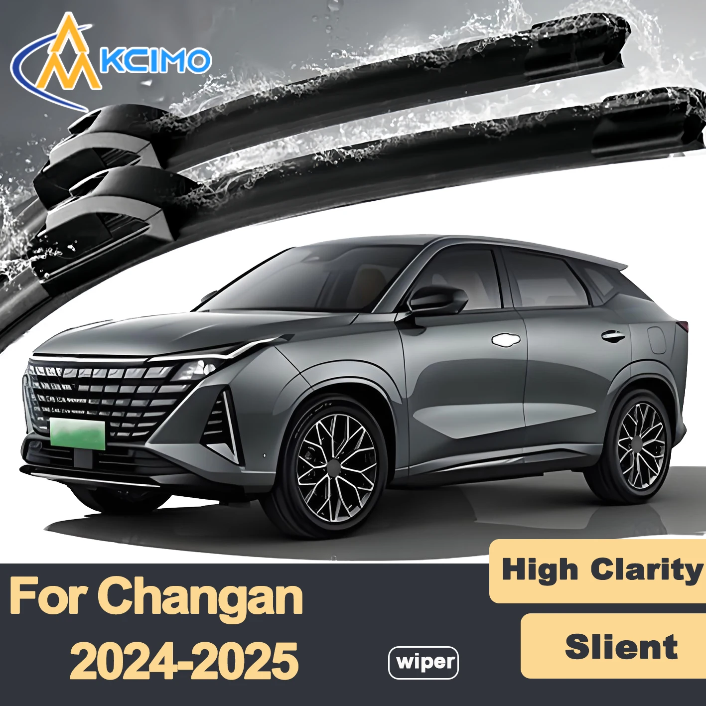 

Premium Rubber Durable Silent Windshield Wiper Blades 2pcs for Changan UNI-Z 2024-2025 Volga K40 Front Wiper Blades Set