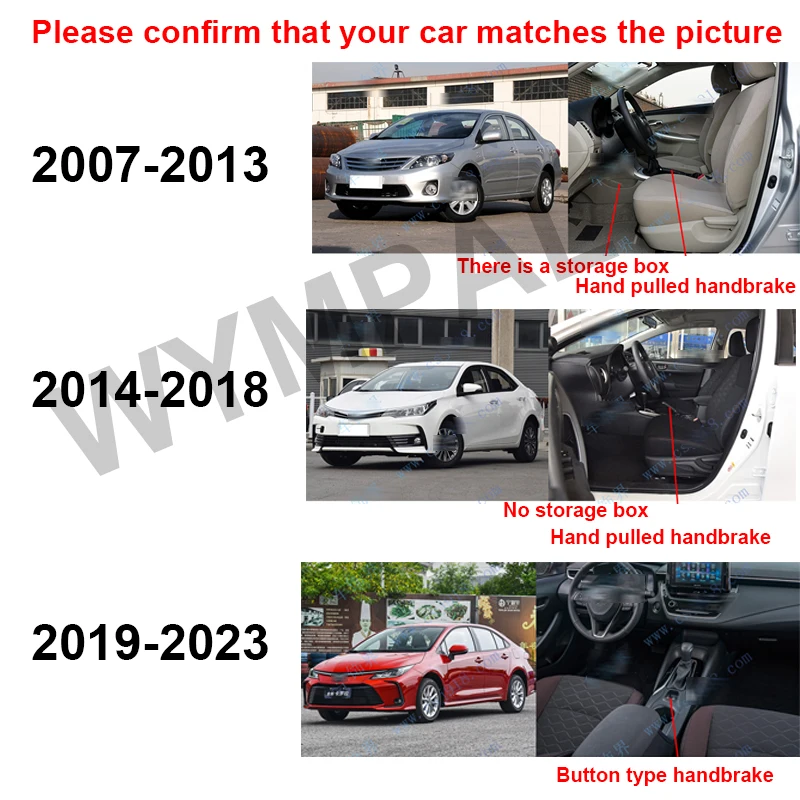 Car Floor Mats For Toyota Corolla Non-Hybrid 2007-2012 2013 2014 2015 2016 2017 2018 2019 2020 2021 2022 2023 CAR  Accessories