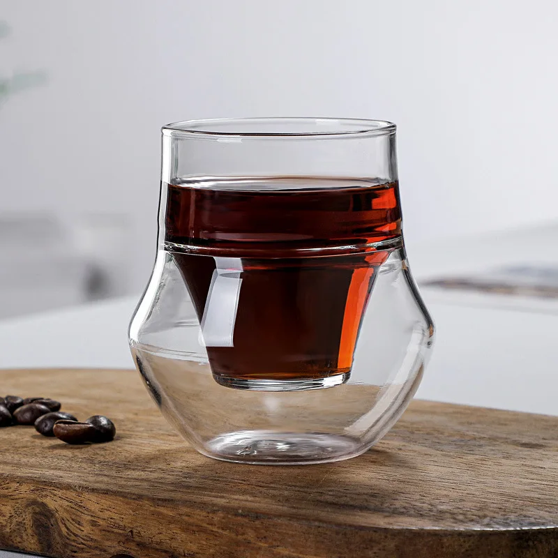 Double Wall Glass Coffee Cup Insulated Heat Resistant With Silicone Lid Travel Mug for Hot and Cold Drinks Free Shipping