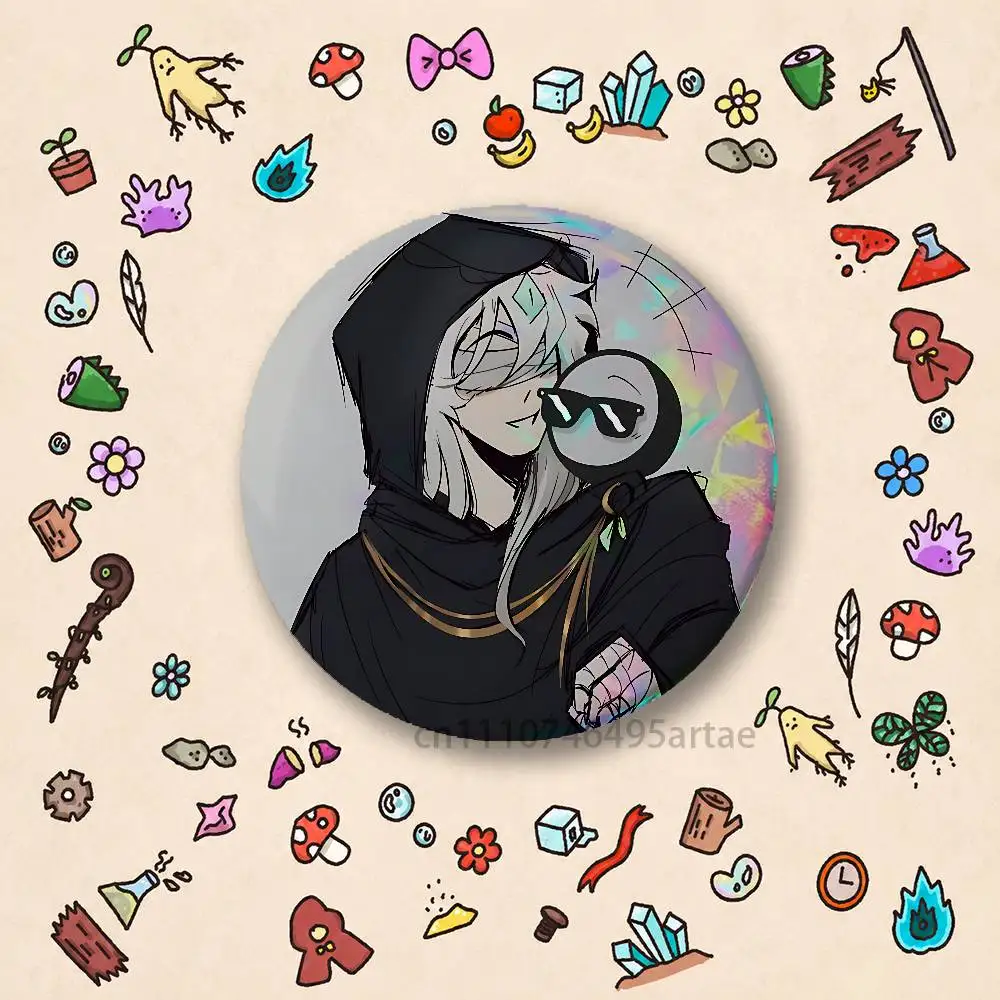 Badges25 32 44 58 75mm Round Cosplay Pin Fans Collect Friends Gifts Brooch Souvenir Custom T-Tiresias Totally Not Blind Trendy