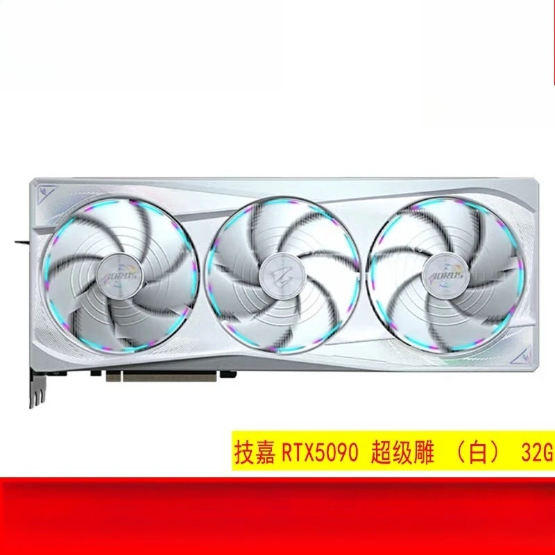 RTX5090 32G super white game AI large model reasoning RTX5090 32G white graphics card