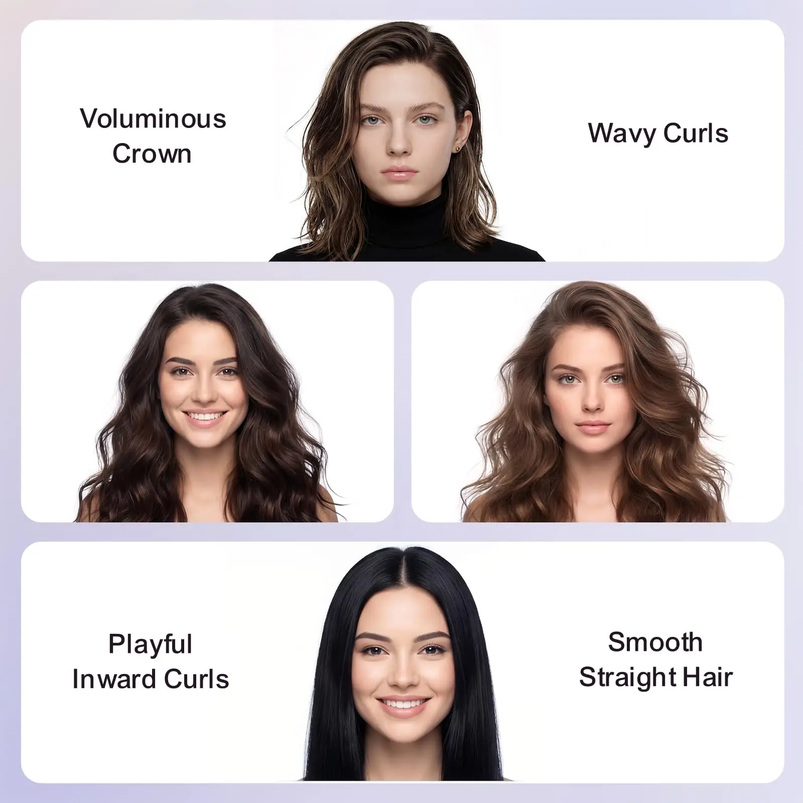 Hair Straightener Brush Upgraded Cordless Straightening Brush with 30s Fast Heat 3 Temperature Settings, Ionic & Ceramic Care