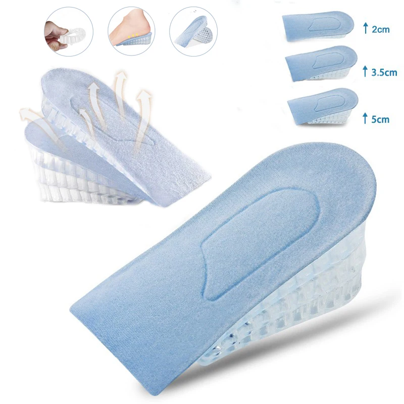 Silicone Inner Raised Insole  Adjustable Insoles Shoes Flat Feet Arch Support Sneakers Heel Lift Memory Shoe Pads Unisex