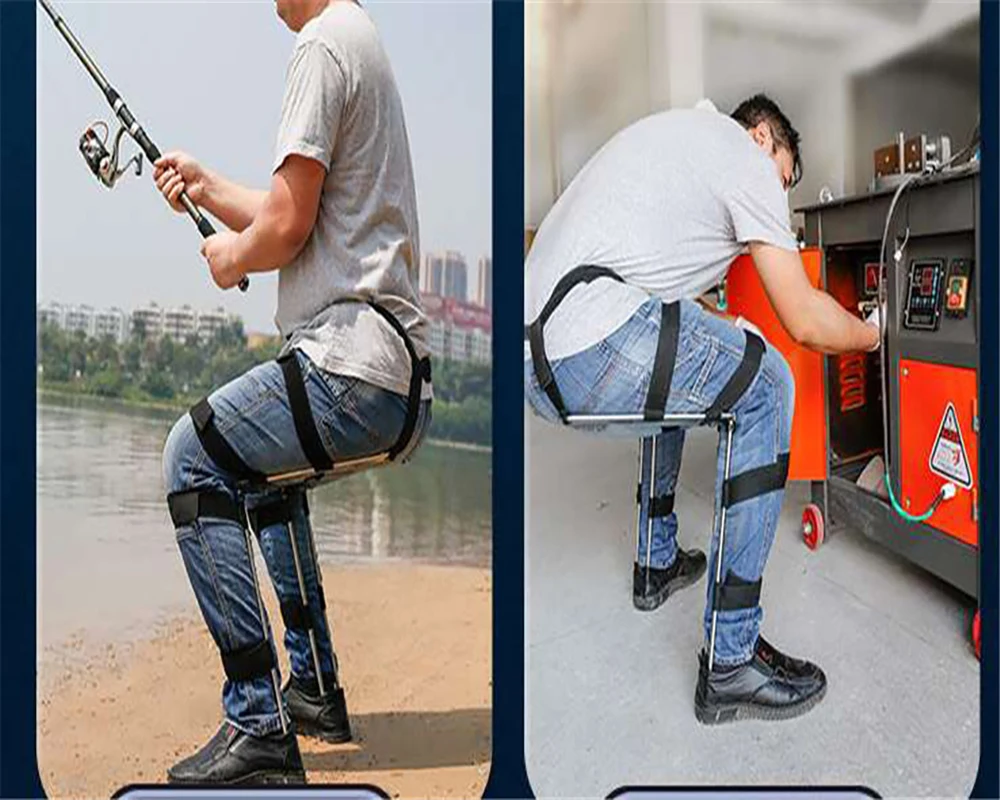 Wearable invisible seat artifact exoskeleton chairless chair chair human wearable chair magic Outdoor fishing chair