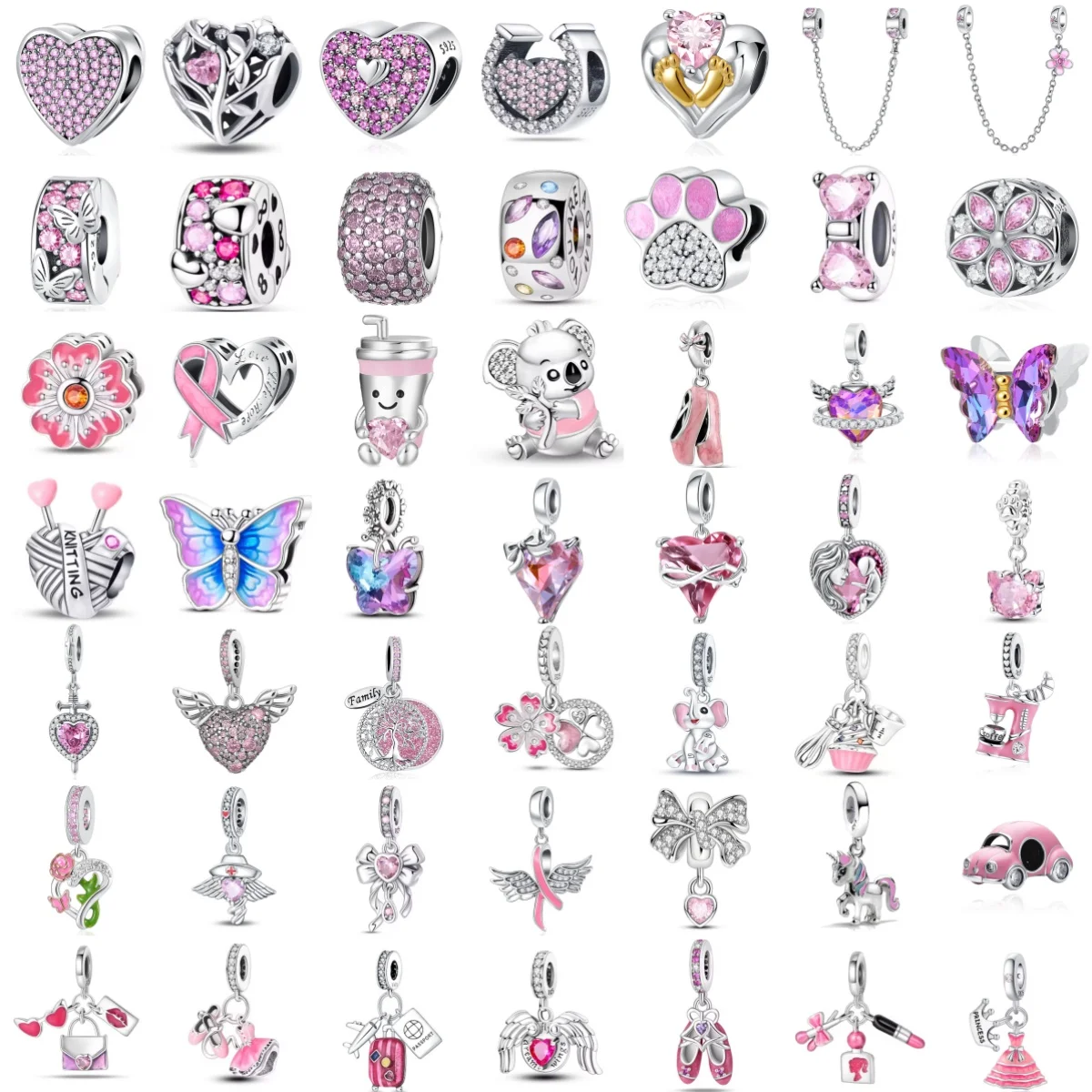 

Новый кулон из серебра 925 пробы: розовая кофемашина, высокие каблуки, автомобиль, слон. Подходит для европейских браслетов, аксессуар для DIY, изысканное украшение.