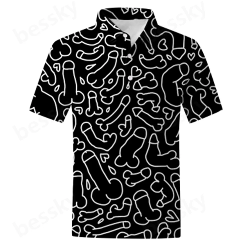 

Men's Printed Polo Shirt Short Sleeve Fashion Casual Striped Patterned Pique Neck Pullover for Spring/Summer