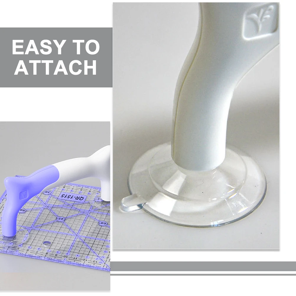 

Quilting Ruler Fixator Suction Handle Durable ABS PVC Safe Finger Protection Easy Assemble Detach Multi Size Quilting Tools