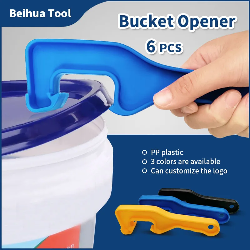 Beihua Plastic Bucket Opener 6pcs PP Paint Pail Spanner Bottle opener US Gallon Beer Barrel Cover Opening Tools