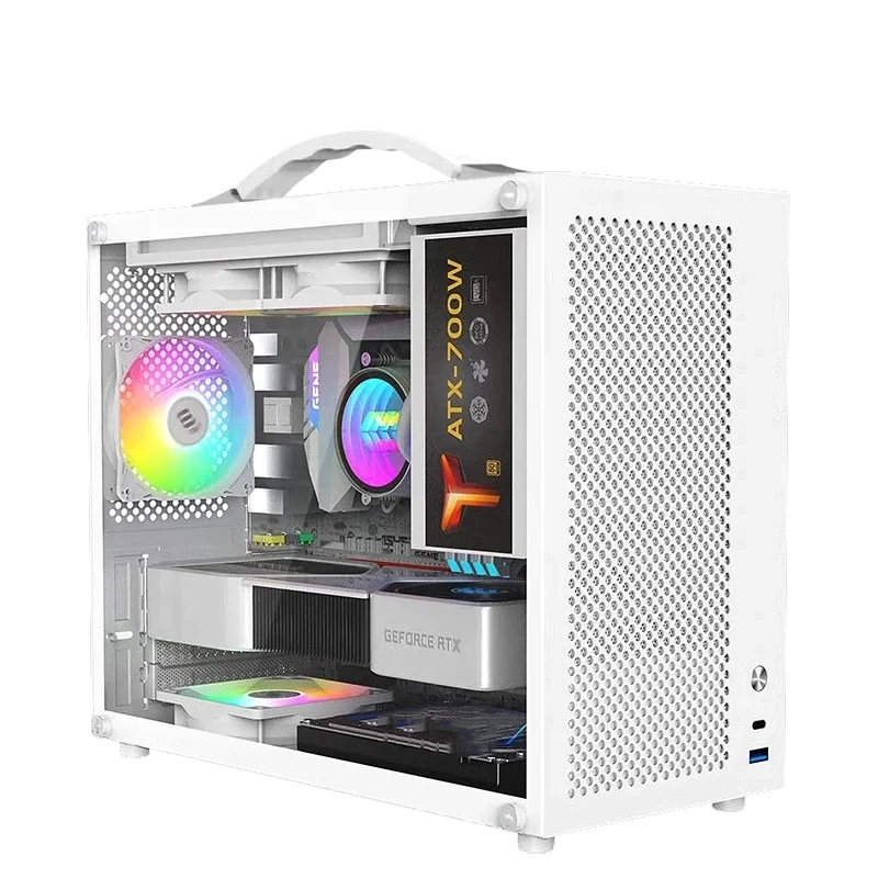 Портативный мини-игровой корпус ICE Whale ST01 Блок питания SFX/ATX USB3.0 TYPE-C Настольный корпус