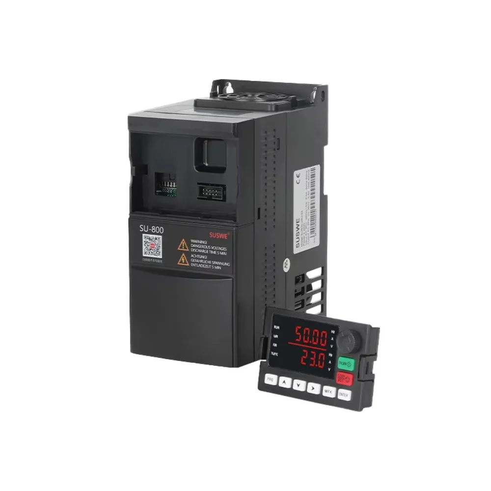 New 4KW 9A Vector Control VFD, 220V Input 380V Output AC Frequency Converter, Universal Drive for Single & Three Phase Motors