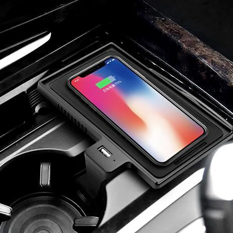 

Для BMW X5 F15 X6 F16 2014-2018 автомобильное беспроводное зарядное устройство для телефона быстрое зарядное устройство зарядная панель держатель для телефона