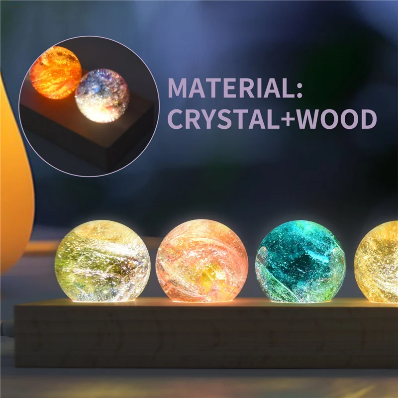 

AB47-Fantasy Colorful Glass Star Ball Luminous Planet Astronomy Planets Ball Fantastic Style Home-Decoration