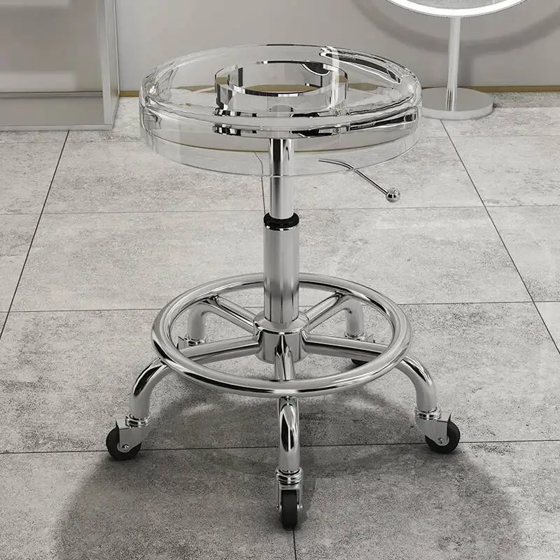 

Stainless Steel Barber Chair Stool Lifting Stool Fashion Rotation Barber Chair Hairdressing Silla Giratoria Tattoo Furniture