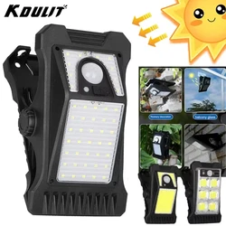 KDULIT Solar Garden Lights Outdoor Solar Clip Light Waterproof Motion Sensor Camping Lamp Fence Street Landscape Wall Decoration