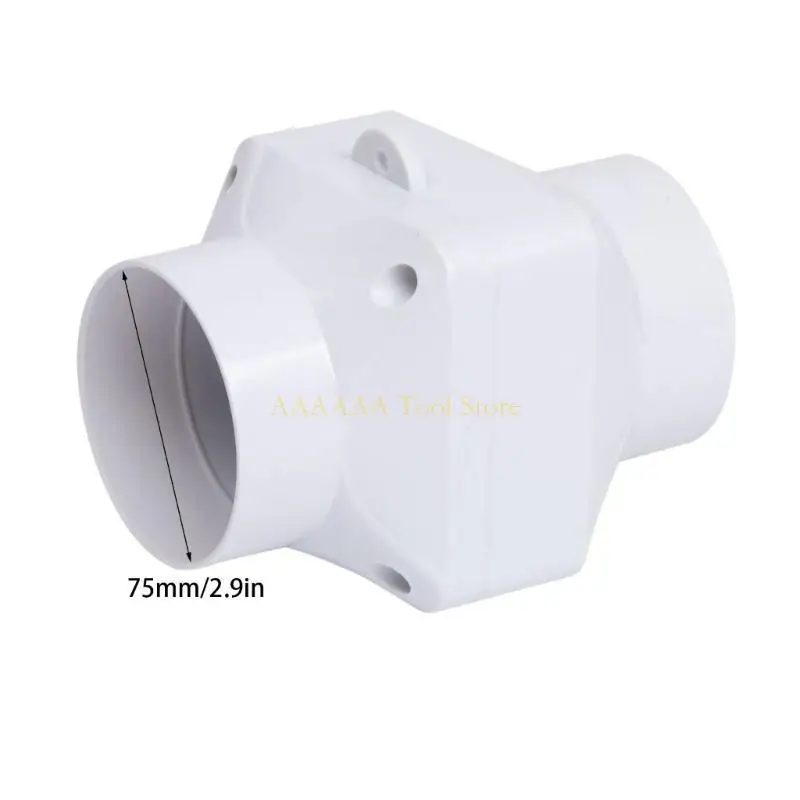 A2BE Multipurposes 75mm PVC مروحة عادم خط أنابيب صغير لمطبخ مصانع الحمام المطبخ
