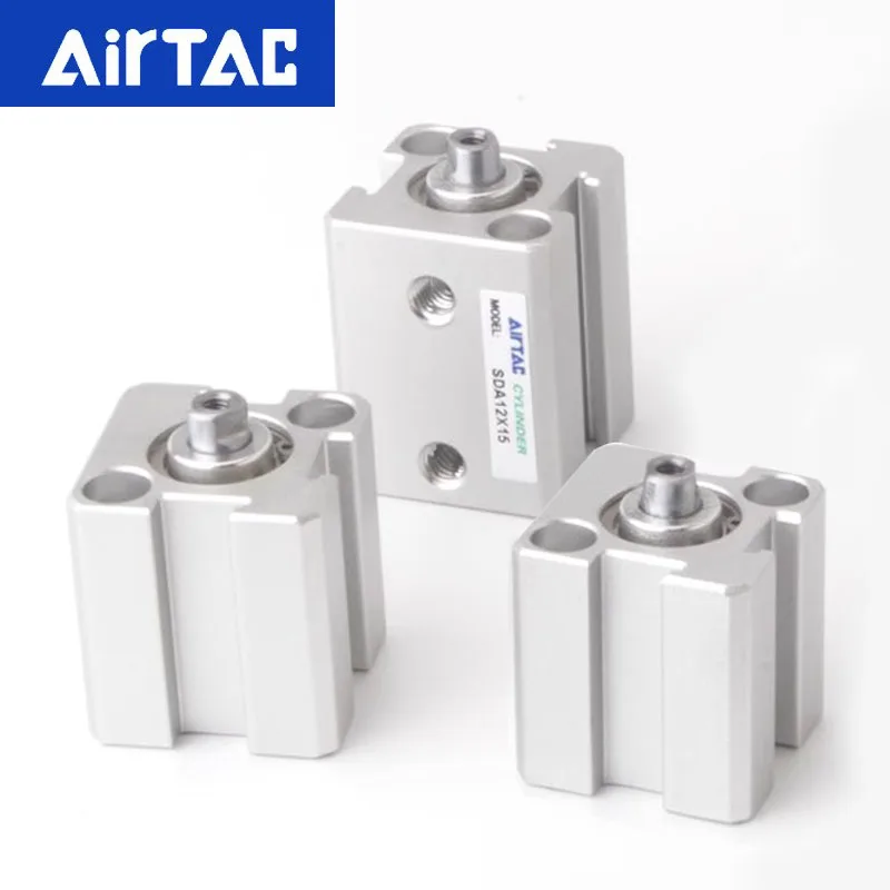 

AirTAC Pneumatic Compact Air Cylinder Port M5*0.8 Airtac SDA12 SDA16X5/10/15/20/30/40/50-S/B Double Acting Mini Piston