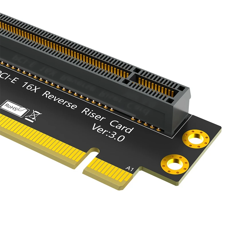 ตัวผู้กับตัวเมียไรเซอร์การ์ด PCI-E 16X 3.0กลับ90องศาสำหรับเซิร์ฟเวอร์2U (ทิศทางการติดตั้งต่อ CPU)