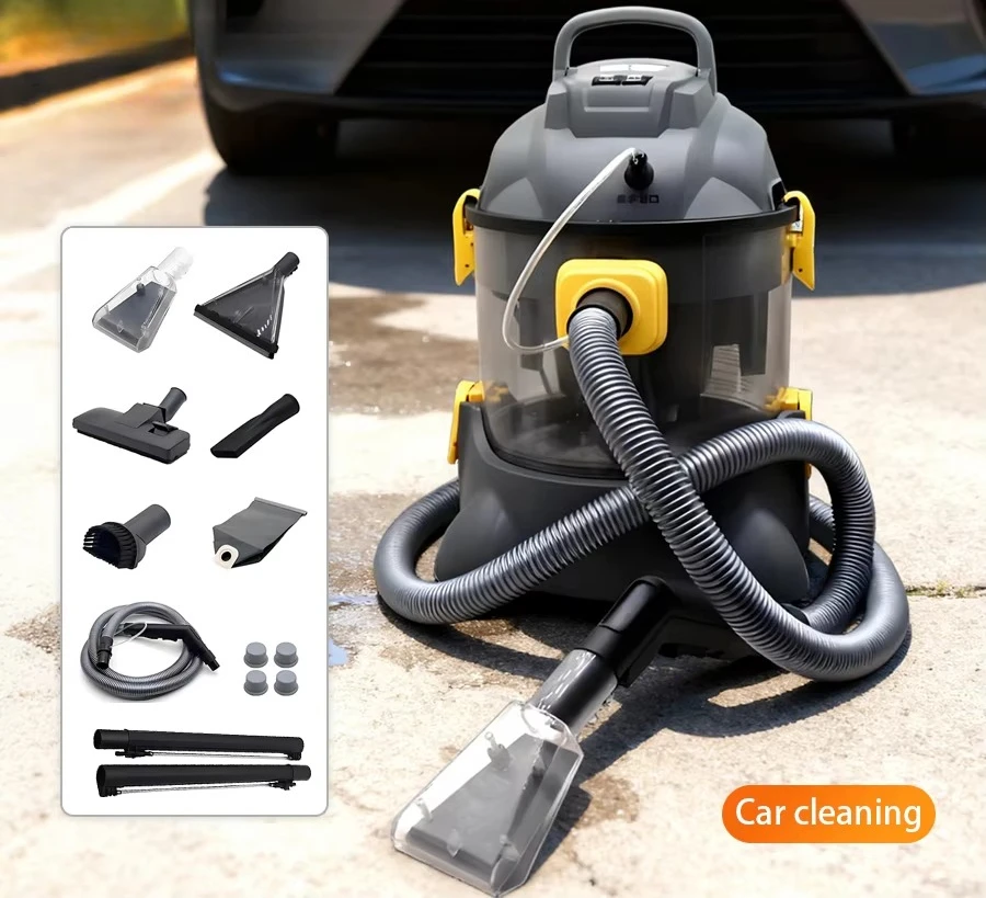 Extractor High Pressure Upholstery Cleaning Machine Car Wet and Dry Vacuum with Sprayer Electric Vacuum Cleaner 3-in-1 Carpet