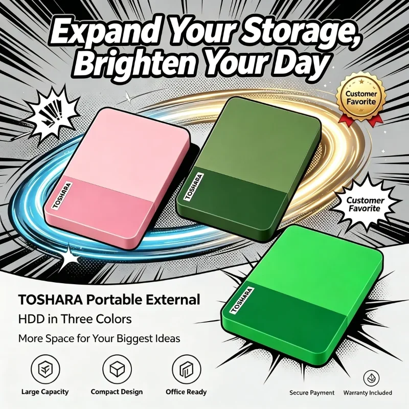 2.5" Portable External HDD，4TB/500GB/1TB/2TB, USB3.0, Mobile Hard Drive  , Laptop, Android, Fast Transfer TOSHARA B3