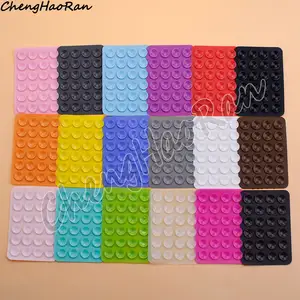 Bilashmart 2  Double Sided Silicone Suction Cups Back Sticker Suction Cup Mobile Phone Bracket Non Slip Bracket Fixed Pad Accessories