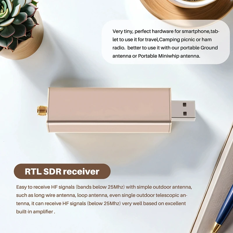 جهاز استقبال SDR V3 Pro Rtl2832 Rtl2832u R820T2 SDR RTL لـ 100Khz-1.7Ghz UHF VHF HF AM FM