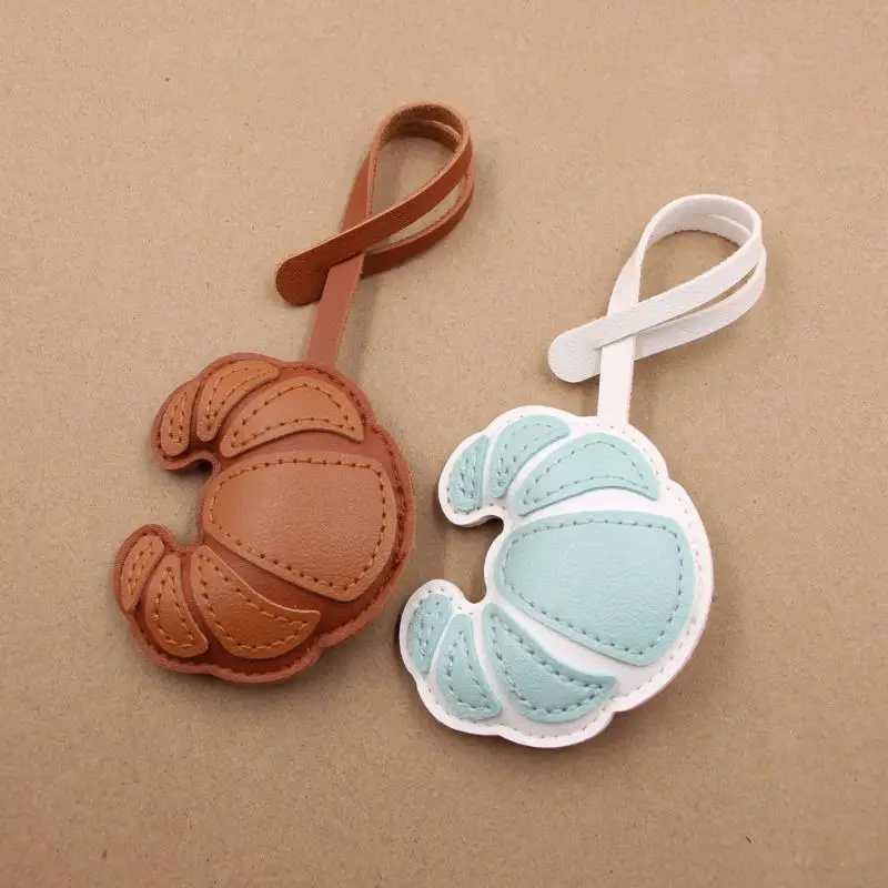 Croissant-förmiger Schlüsselanhänger, Croissant-Charm-Anhänger, Schlüsselring, Schmuck für Mädchen und Frauen, Geschenk, Taschendekoration – Detail 1
