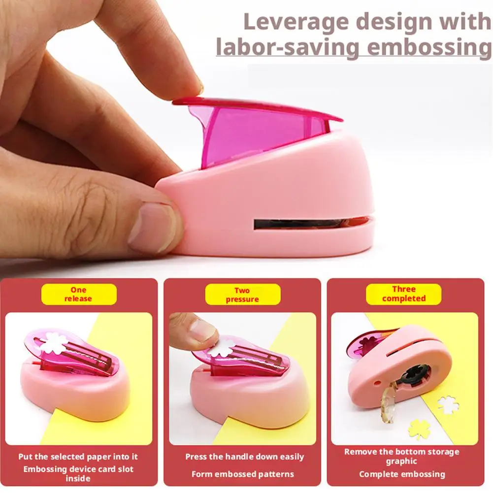 Small Flower Embossing Tools Mini Paper Punch Set For DIY Crafts Kids Adults Create Perfect Flower Shapes For Scrapbooking Cards