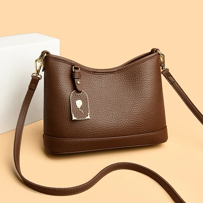 

Новая женская сумка через плечо из искусственной кожи, многофункциональная сумка через плечо, женская модная сумка-тоут с застежкой-молнией, идея подарка