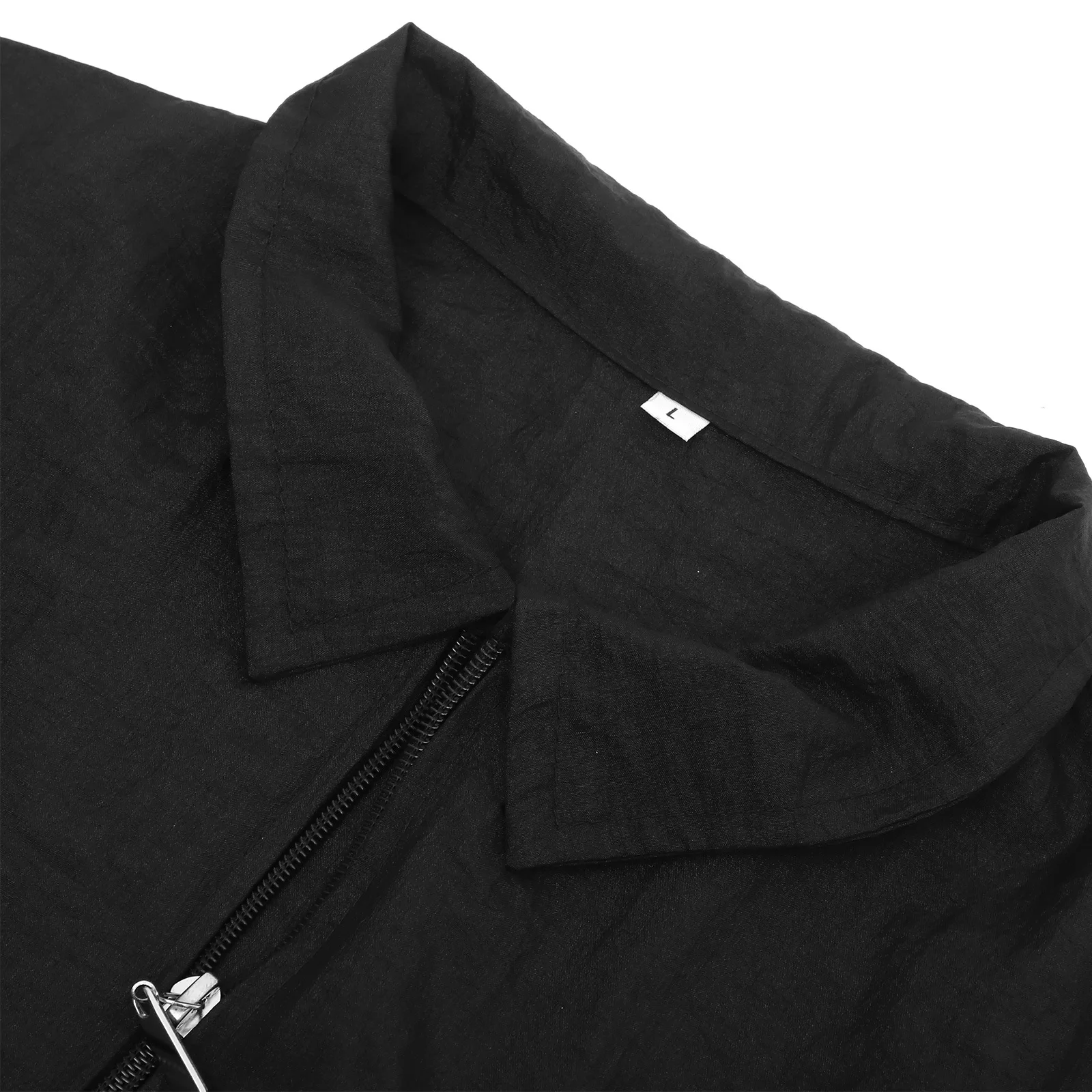 Ropa para teñir el cabello, ropa de trabajo duradera de manga corta negra con cuello vuelto, impermeable, fácil de limpiar, para hombre y mujer, Chef elegante