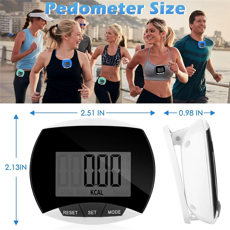

9-Pack Simple Pedometer For Walking Step Counting, Portable Clip-On Step Tracker For Recording Calorie Consumption-Y41A