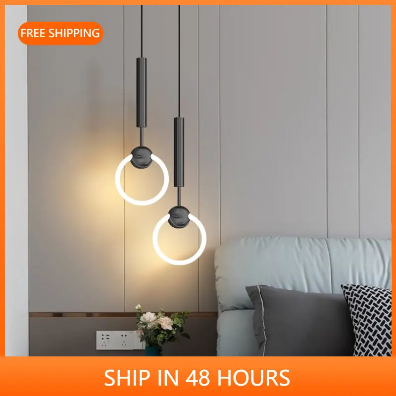 modern led ring pendant light para quarto banheiro restaurante pendurado lampada decoracao iluminacao nordic chandelier teto bedside 01