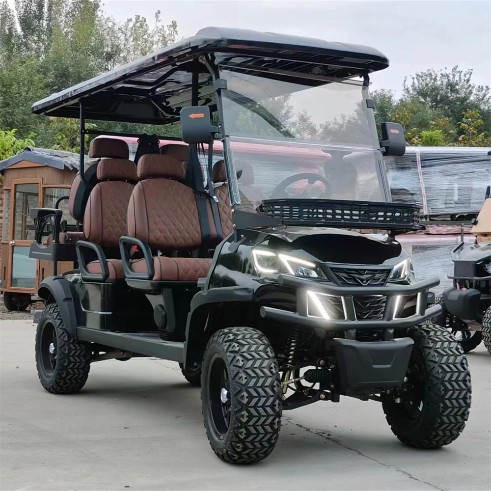 جودة عالية 4-عجلات مع نظام فرامل قرصية ببطارية ليثيوم 72 فولت مصنوع من عربة الجولف الكهربائية Factoryt 4WD