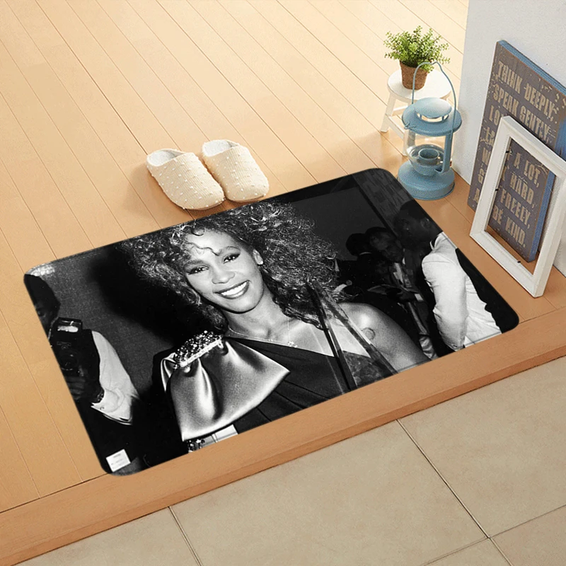 سجادة القدم ترحيب الكلمة حصيرة للمدخل Whitnays Houstons الحمام المدخل السجاد المطبخ المياه امتصاص السجاد رقيق ديكور المنزل #2