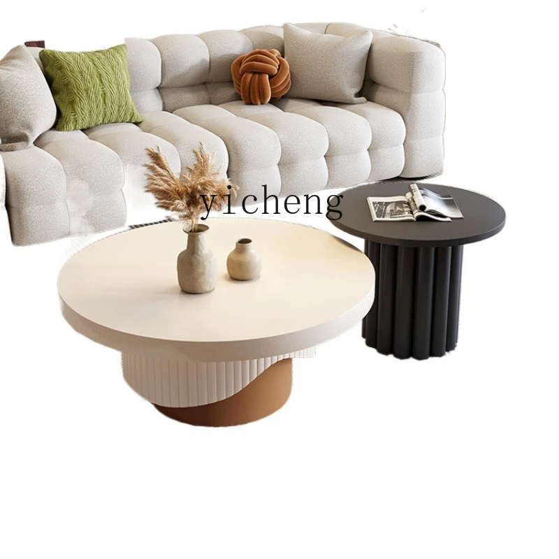 

XC Coffee Table Combination Simple and Light Luxury Modern 2023 New Small Apartment round Net Red Coffee Table Home Living Room