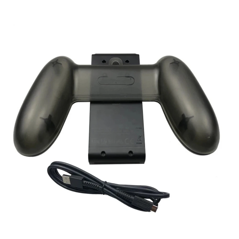 ที่ชาร์จมือจับแบบยึดสวิตช์สำหรับ NS ของแท้ใหม่ที่ชาร์จสำหรับตัวควบคุม Joy-CON พร้อมสาย USB สีดำใส