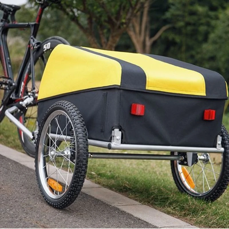 Bicycle trailer outdoor camping foldable load pulling goods riding trip after hanging to buy food