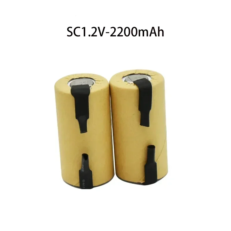 Screwdriver Electric Drill SC Batteries 1.2V 2200mAh SubC Ni-Cd Rechargeable Battey with Tab Power Tool NiCd SUBC Cells