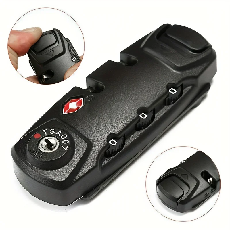 Travel Zipper Certified Luggage Password Lock, Backpack Anti-Theft 3-Digit Password Lock